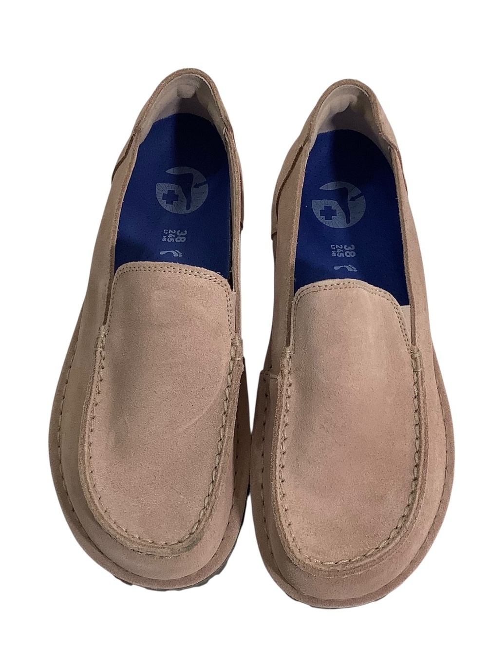 Birkenstock Utti Moc Toe Loafer Pink Suede Slip-On